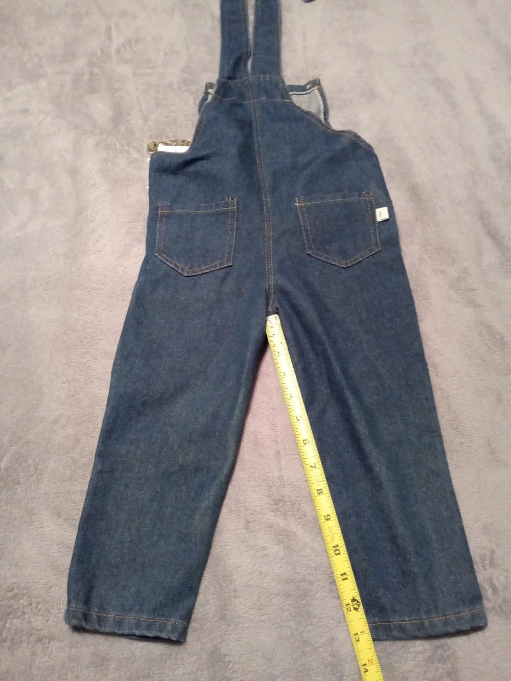Denim Overalls with Front Pocket - Blue